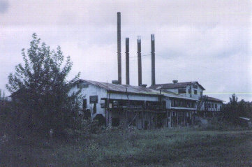 A closer view of the sawmill.